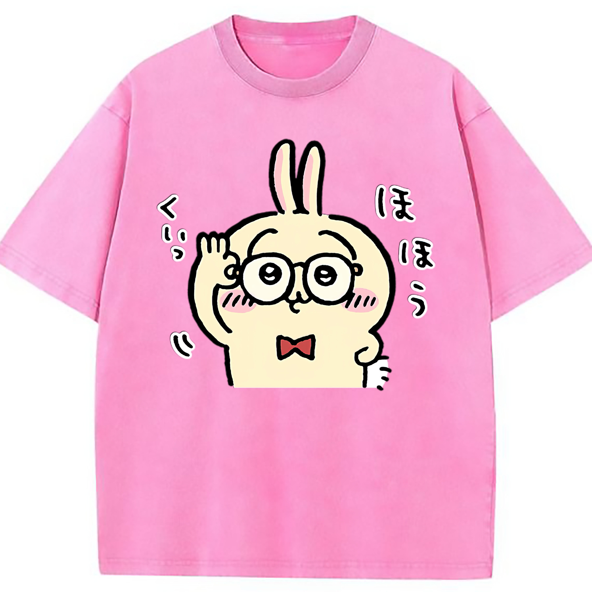 （画像用） ちいかわ うさぎ Chii-kawa usagi 綿100% ヴィンテージ風 半袖Tシャツ（フロントプリント）